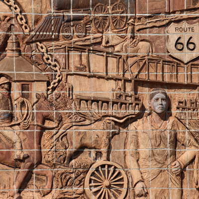 Outdoor Bas-Relief Mural
